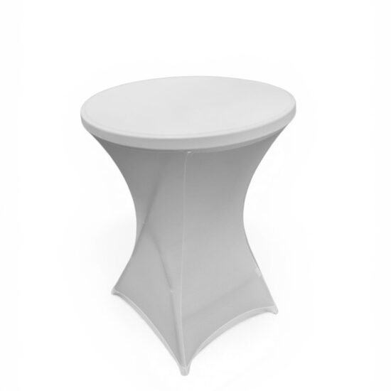Elastīgs galdauts stāvgaldam d=80cm balts